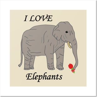 I love elephants Posters and Art